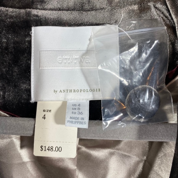 Ett Twa by Anthropologie Gallery Velvet Blazer - Picture 6 of 7